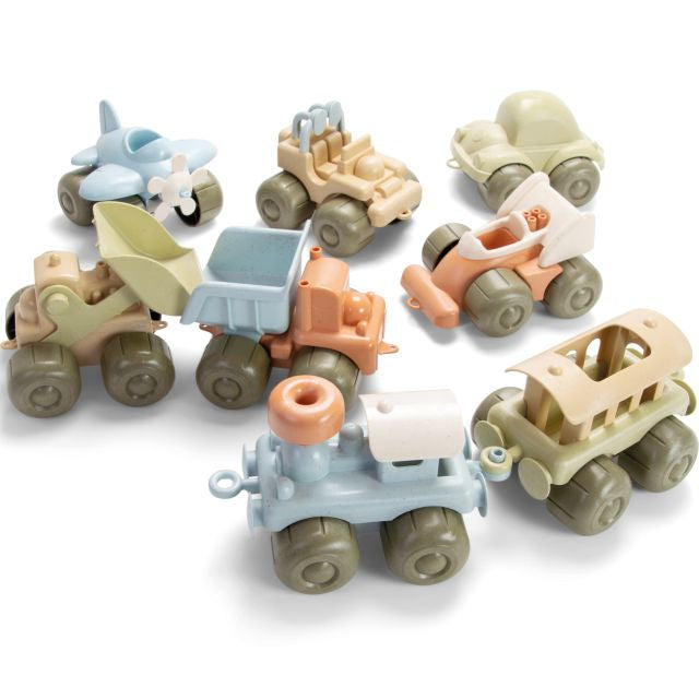 Set 4 Vehicule de Plajă și Nisip – Jucărie Eco 2 ani+